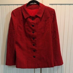 Vintage Harrods Wool Hand Tailored Suit Jacket - M